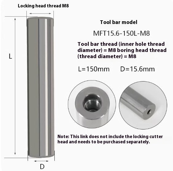 6034 MFT tungsten steel anti-vibration cutter shank lock tooth cutter shank high precision end milling cutter shank monolithic alloy interchangeable carbide head Shandong Denso Pricision Tools Co.,Ltd.